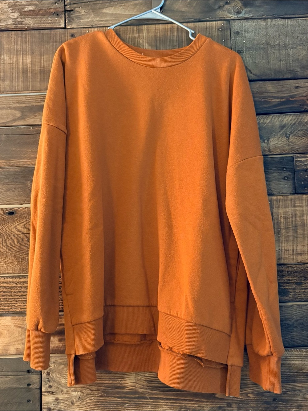 Zenana Burnt Orange Pullover Sweatshirt